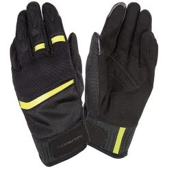 Frauen-Motorradhandschuhe Aus Tucano Urbano Stoff 9962HW Lady Black Fluo Yellow Pen