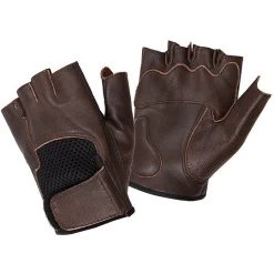 Halbfinger-Motorradhandschuhe Aus Tucano Urbano Leder 908 Schiaffo Vintage Brown