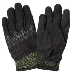 Kinder Motorradhandschuhe Aus Sommer Stoff Tucano Urbano 9961HM MIKY KID Schwarz Gelb Fluo